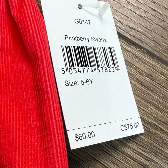 Mini Boden Girls Swan Applique Corduroy Skirt, NWT, Size 5-6, Pull-On, Pinkberry - Picture 4 of 8